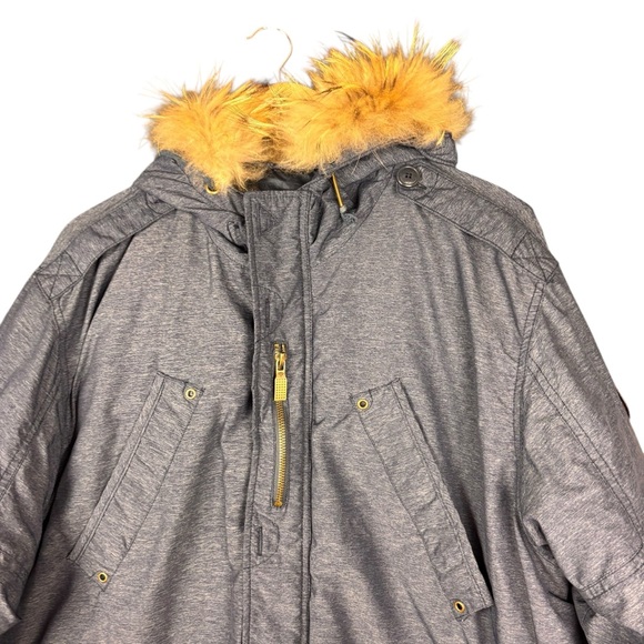 Pelle Pelle Men’s Fur Hood Snorkel Denim Blue Coat - Sz XXL MSRP $900!!! - Picture 4 of 16